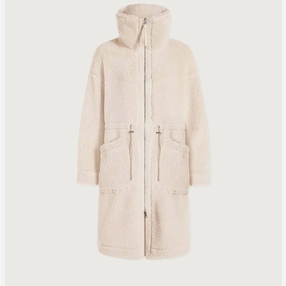 Varley Logan Cream Sherpa Coat - Picture 4 of 14